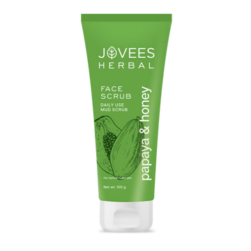 Jovees Papaya & Honey Face Scrub| With Honey & Neem|Normal to Dry Skin 100g