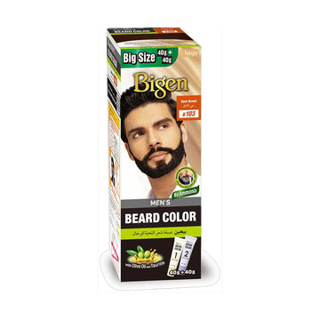 Bigen Ammonia Free Beard Dye for Men Dark Brown 40g+40g B103