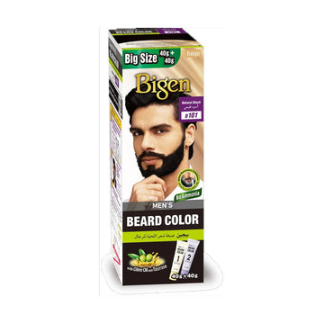 Bigen Ammonia Free Beard Dye for Men Natural Black 40g+40g B101