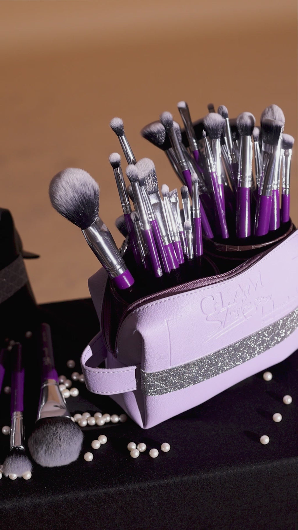 Glam strokes by London Prime 32 Pcs Brush Set Lavender