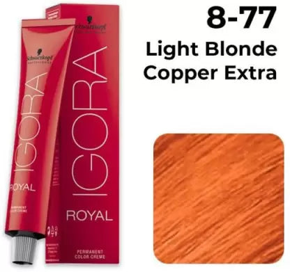 Schwarzkopf Professional Igora Royal Permanent Color Creme (8-77) , Light Blonde Copper Extra