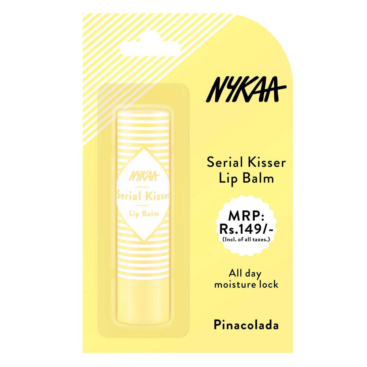 Nykaa Serial Kisser Moisturising Lip Balm With Shea Butter & Vitamin E - Pinacolada (4.5gm)