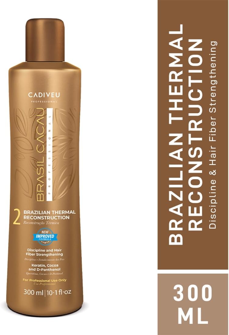 Brasil Cacau Professional 2 Brazilian Thermal Reconstruction- BTR Treatment Keratin Cocoa and D-Panthernal -300ml