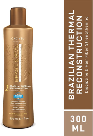 Brasil Cacau Professional 2 Brazilian Thermal Reconstruction- BTR Treatment Keratin Cocoa and D-Panthernal -300ml