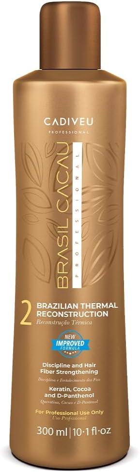 Brasil Cacau Professional 2 Brazilian Thermal Reconstruction- BTR Treatment Keratin Cocoa and D-Panthernal -300ml