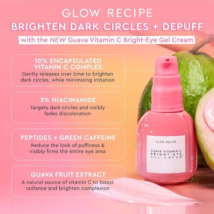 Glow Recipe Guava Vitamin C Bright-Eye Gel Cream (15ml)