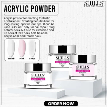 Shills Professional Acrylic Powder Shade White 30gm