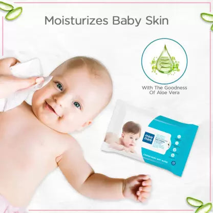 MeeMee Wet Wipes Soft Cleansing Baby Pack of 1  (72 Wipes)