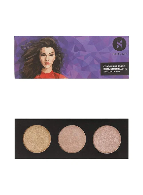 SUGAR Contour De Force Highlighter Palette - 01 Glow Genius