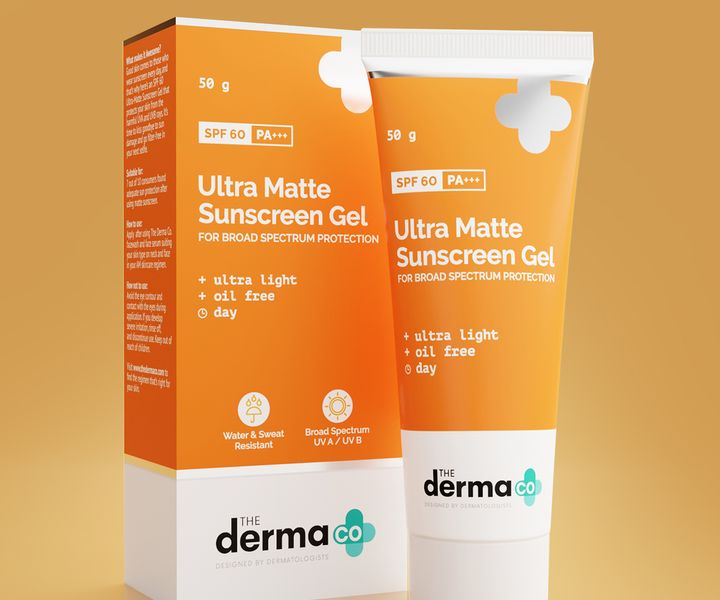 The Derma co Ultra Matte Sunscreen Gel - 50g Prevents Sun Damage | SPF 60 PA+++