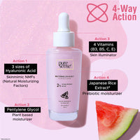 PureSense 2% Hyaluronic Acid Watermelon Burst Glow Face Serum for Intense Hydration for Women 28ml