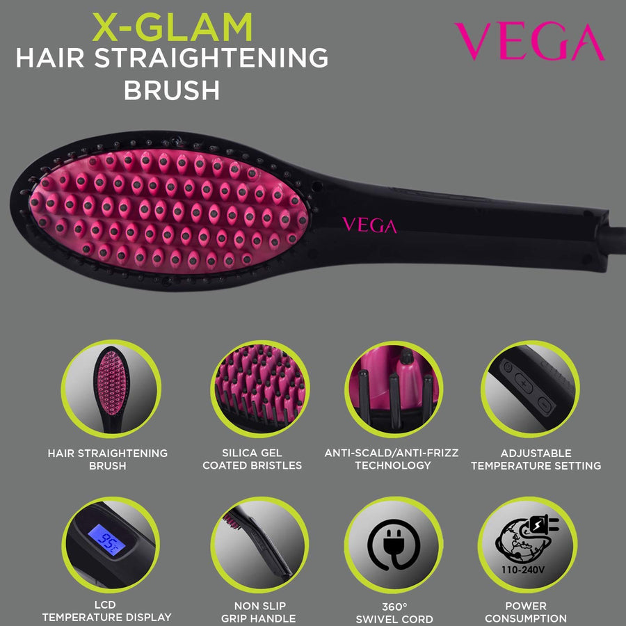 Vega X Glam Straightening Brush VHSB 01