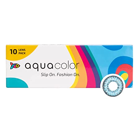 Aquacolor Daily Disposable Soft Colored Contact Lenses Zero Power with UV Protection - Naughty Brown - (10 Lens/Box) - Plano