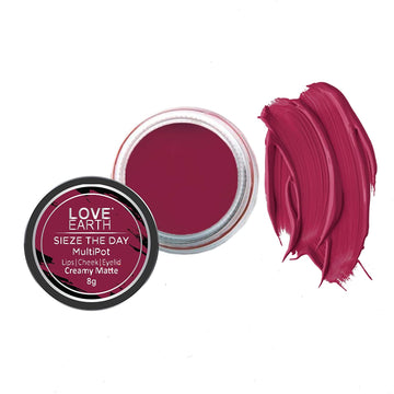 LOVE EARTH SEIZE THE DAY MULTIPOT LIPS CHEEK EYELID CREAMY MATTE 8G