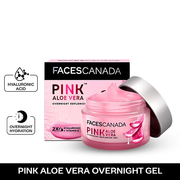 Faces Canada Pink Aloe Vera Overnight Replenish Gel 50g