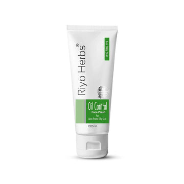 Riyo Herbs Oil Control Facewash for Clean &amp; Oil Free Skin | Tea Tree Oil, Neem &amp; Aloe Vera Extracts | For Oily and Acne Prone Skin - 100ml