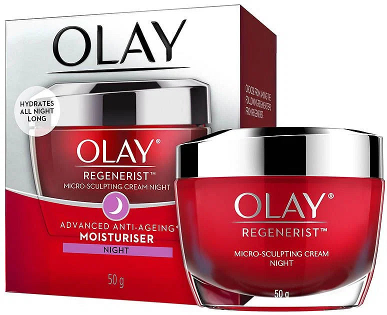 OLAY REGENERIST MOISTURISER MICRO-SCULPTING NIGHT CREAM 50GM