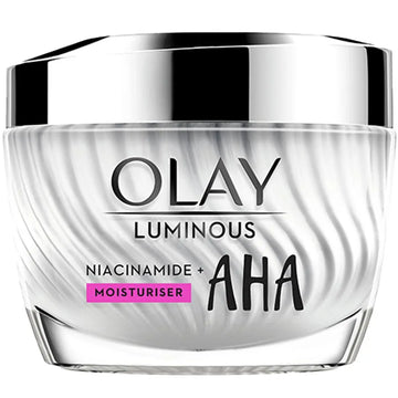 Olay Luminous Niacinamide + AHA Moisturiser - Acne mark, Spot Removal Cream, Dermatologist-tested Formula, 50 g