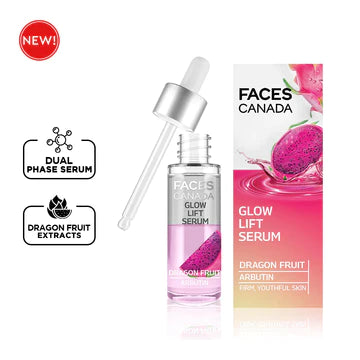 Faces Canada Glow Lift Serum Dragon Fruit Arbutin Firm, Youthful, Skin 27ml
