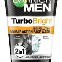 Garnier Men Turbo Bright [ Anti Pollution + Brightening ] [ Pack Of 1*100g ] Face Wash  (100 g)