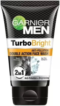 Garnier Men Turbo Bright [ Anti Pollution + Brightening ] [ Pack Of 1*100g ] Face Wash  (100 g)