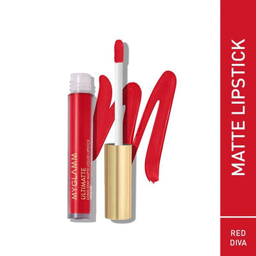 MyGlamm 10 Red Diva Ultimatte Long Stay Liquid Lipstick 2.5Ml