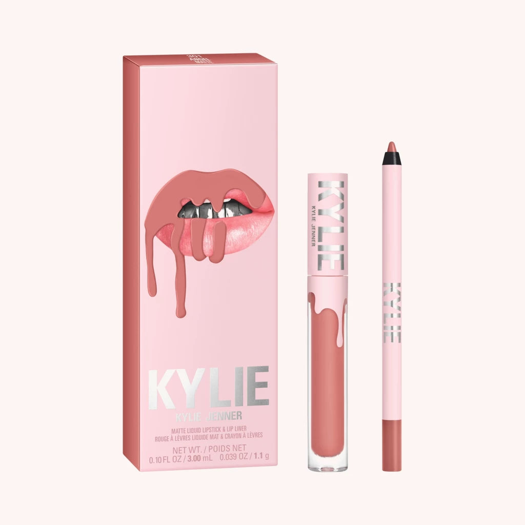 KYLIE BY KYLIE Jenner Matte Liquid Lipstick & Lip Liner ( 301 Angel Matte ) 3ml