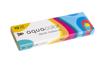 Aquacolor Daily Disposable Soft Colored Contact Lenses Zero Power with UV Protection - Tricky Turquoise - (10 Lens/Box)