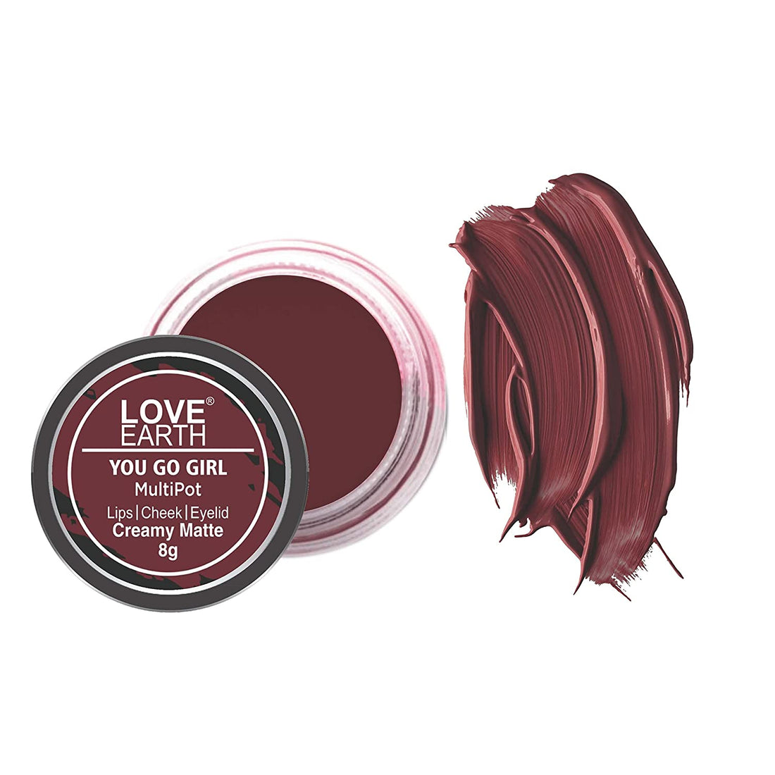 LOVE EARTH YOU GO GIRL MULTIPOT LIPS CHEEK EYELID CREAMY MATTE 8G