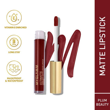 MY GLAM Ultimatte Long-Stay Matte Liquid Lipstick - PLUM BEAUTY
