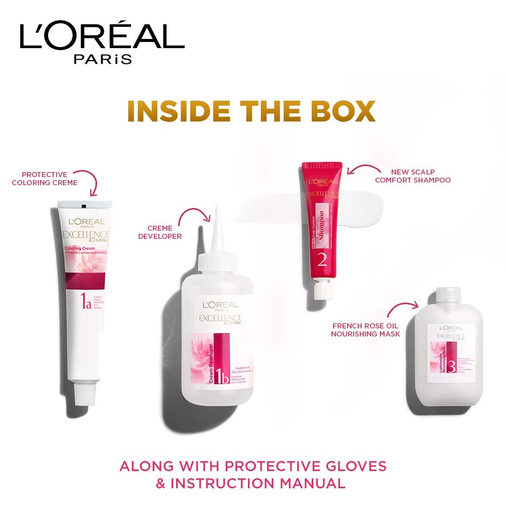Loreal Paris Excellence Triple Care Color 4 Natural Brown 100g+72ml
