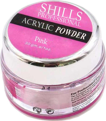 SHILLS PROFESSIONAL Acrylic Powder Crystal Nail Art Tips Builder Acrylic Nail Powder 30G Pink