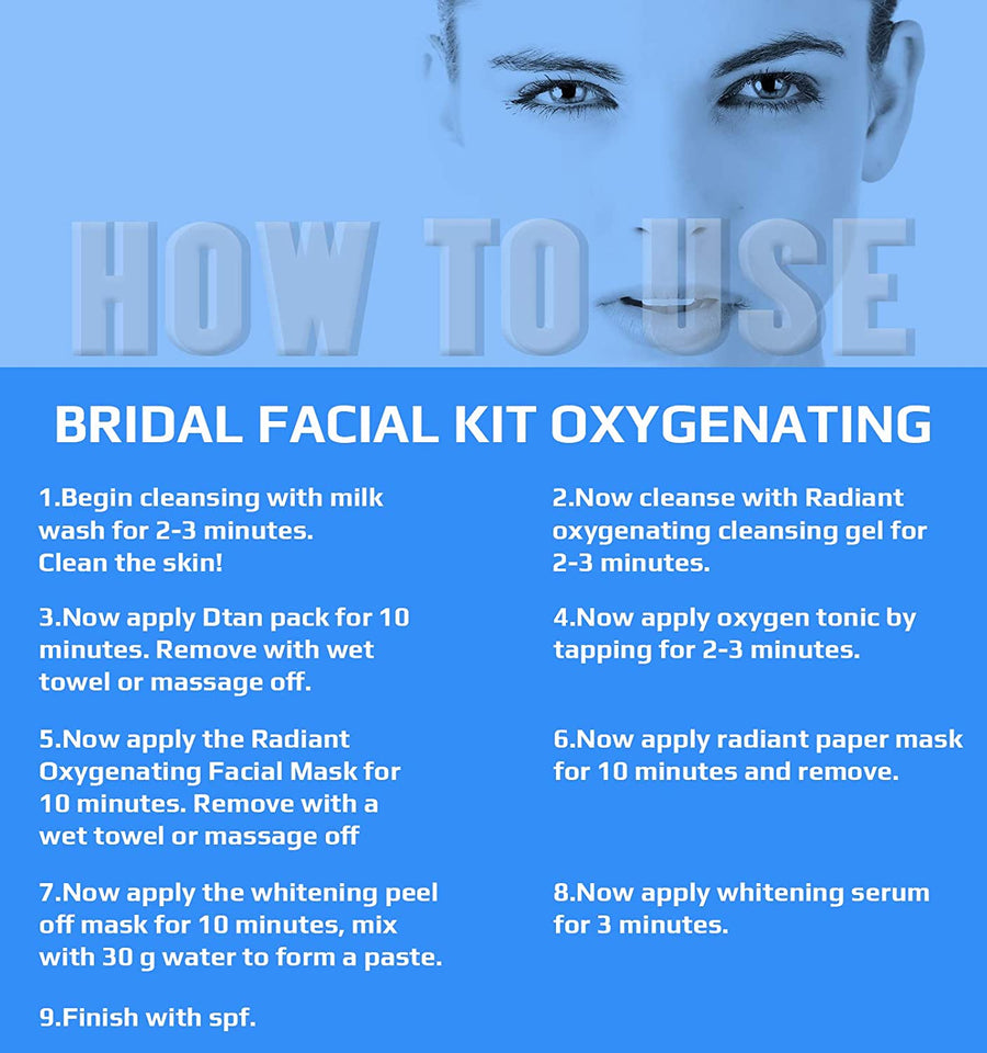 O3+ Professional Briadl Facial Kit Oxygenating Glow Skin Single Use