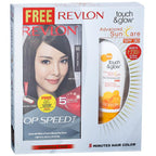 Revlon Top Speed Hair Color Natural Brown 60 (Free Revlon Touch &amp; Glow Spf 30 Sun Care Lotion 50 ml) (40 g + 40 g + 15 ml)