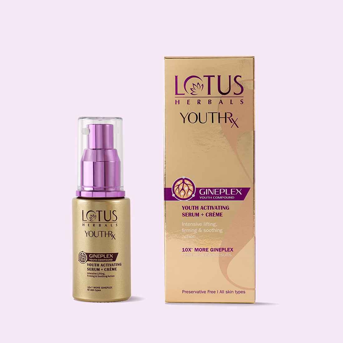 Lotus Herbal Gineplex Youth Activating Serum + Cream 30ml