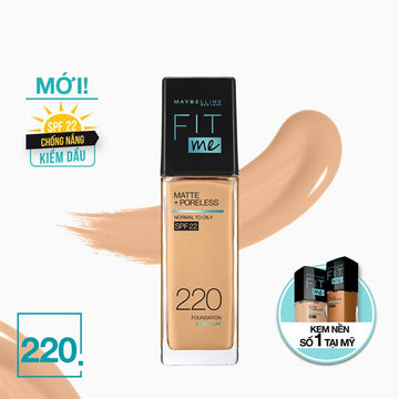 Maybelline Fit Me Matte Poreless Normal To Oily SPF 22 Foundation 220