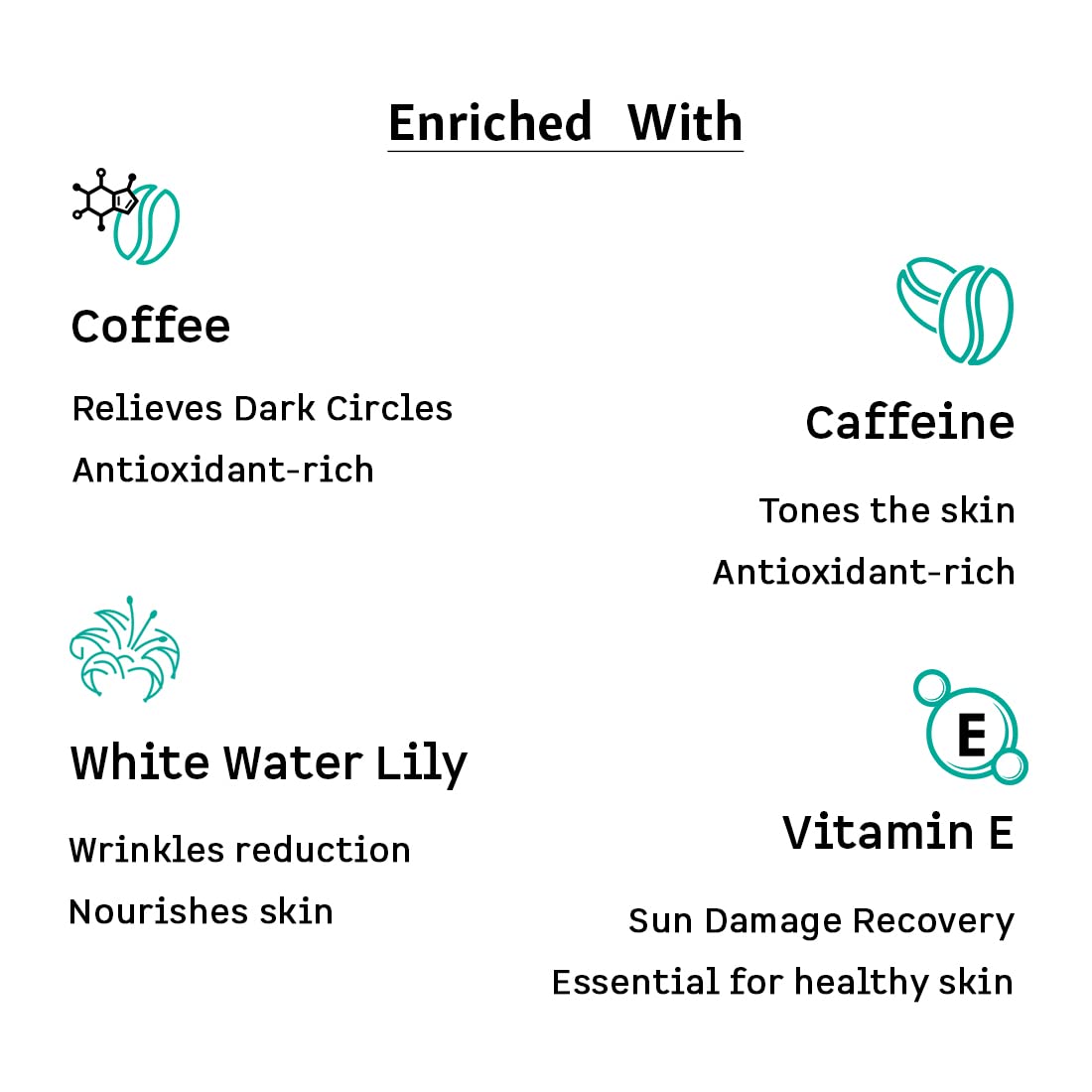 MCaffeine Coffee Under Eye Cream for Dark Circles for Women &amp; Men with Free Eye Roller | 94% Reduction in Dark Circles | Reduces Wrinkles, Puffiness and Fine Lines | With Vitamin E and White Water Lily | 30m