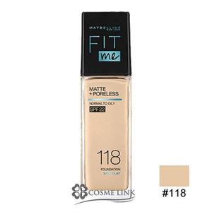 Maybelline Fit Me Matte Poreless Normal To Oily SPF 22 Foundation 118