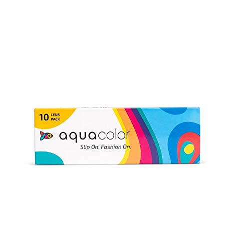 Aqua Color Slip On Fashion On 10 Lens Pack Ocean Blue PWR 0.00