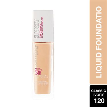 Maybelline Super Stay 24H Full Coverage Foundation 120 Classic Ivory