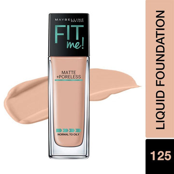 Maybelline Fit Me Matte Poreless Normal To Oily SPF 22 Foundation 125 Nude Beige