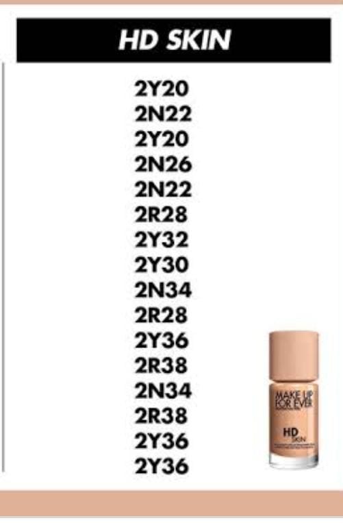 Make Up Forever HD Skin Found De Teint Foundation 2N22 (Y325) 30ml