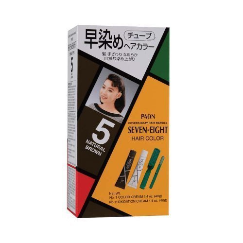 Seven Eight Hair Color Paon Covers Gray Hair Rapidly 5 Matt Brown 40g