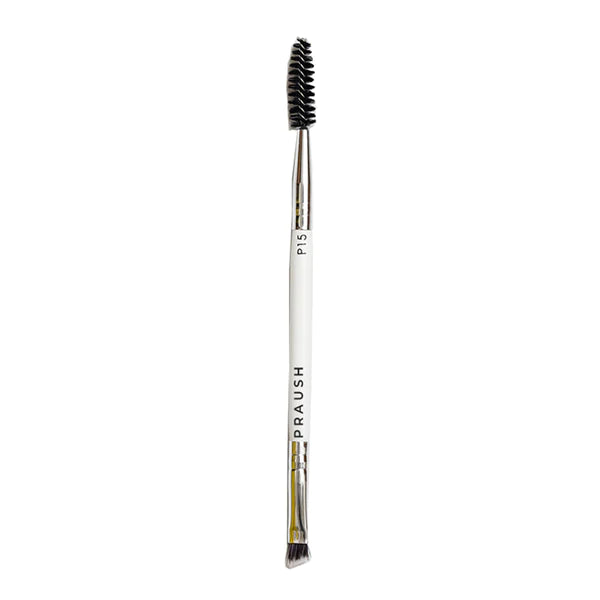 PRAUSH PROFESSIONAL BROW SPOOLIE & ANGLED BROW 2 IN 1 BRUSH P15