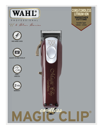 WAHL Professional Cord/Cordless Lithium-Ion Smoother Cutting Variable Taper 0.8mm- 2.5mm