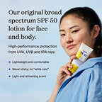 Supergoop! PLAY Everyday Lotion, 5.5 oz - SPF 50 PA++++ Reef-Friendly, Broad Spectrum, Body &amp; Face Sunscreen for Sensitive Skin - Water &amp; Sweat Resistant - Clean Ingredients - Great for Active Days