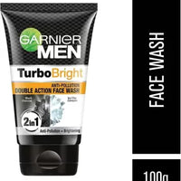 Garnier Men Turbo Bright [ Anti Pollution + Brightening ] [ Pack Of 1*100g ] Face Wash  (100 g)