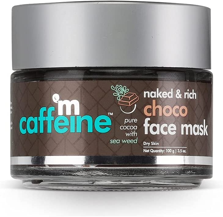 mCaffeine Naked &amp; Rich Choco Face Mask/Pack | Cocoa, Sea Weed | Deep Nourishing | Dry Skin | Paraben &amp; Mineral Oil Free | 100 g