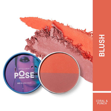 My Glamm Pose Hd Blush Duo 001 Coral Punch 9g