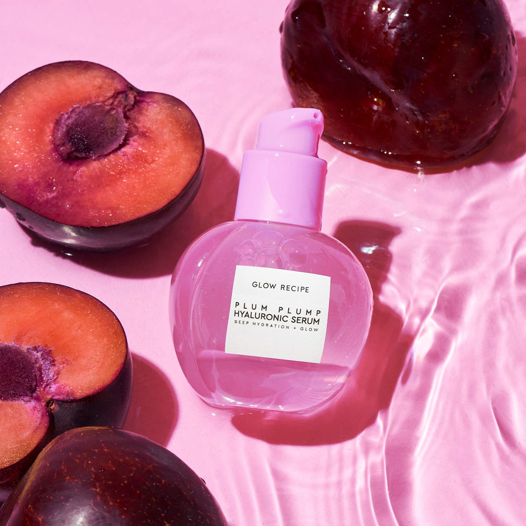 Glow Recipe Plum Plump Serum - Hydrating Hyaluronic Acid Facial Serum - Oil-Free Serum for Plump, Glowing Skin with Antioxidant-Rich Kakadu Plum + Silk...